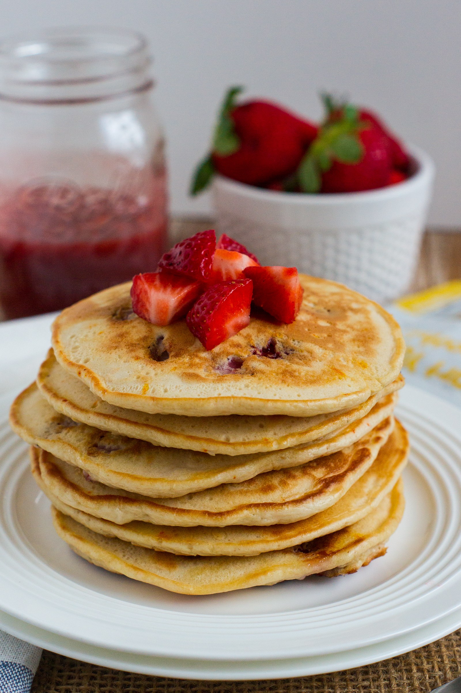 Strawberry Vanilla Pancakes