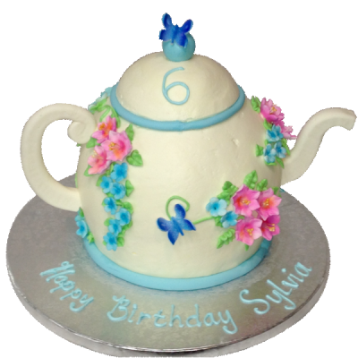 Tea Pot Shaped Birthday Cakes