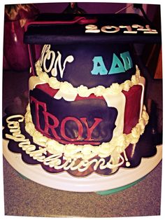 Troy University Graduation Cake