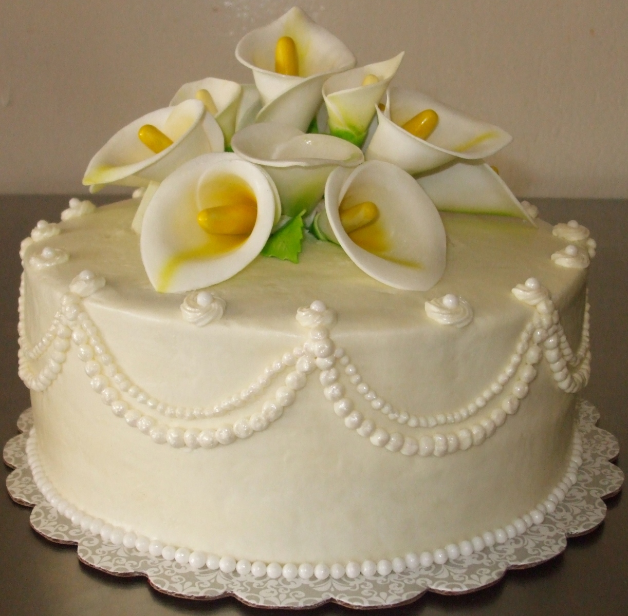 Calla Lily Anniversary Cake