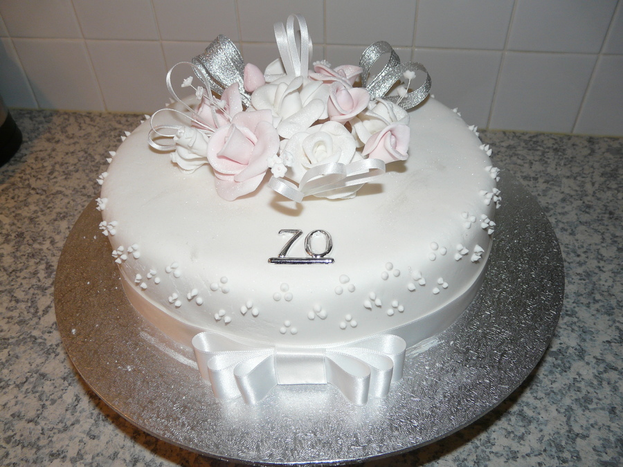 Elegant 70th Birthday Cakes