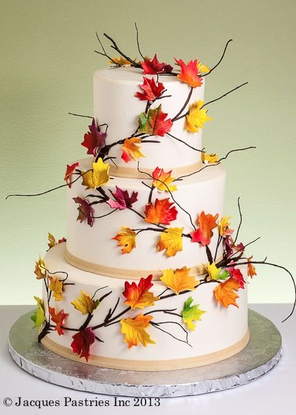 8 Fall Wedding Cakes With Branches Photo Country Rustic Fall