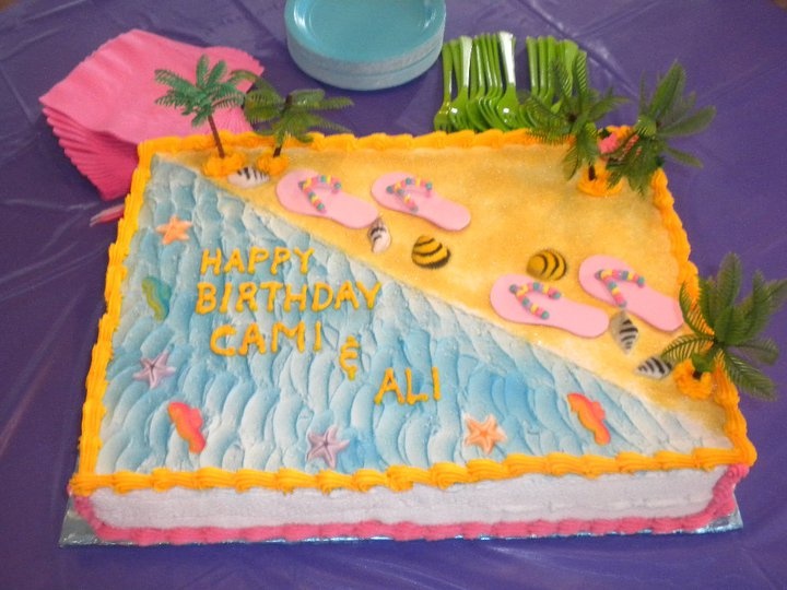 Hawaiian Luau Sheet Cake Ideas