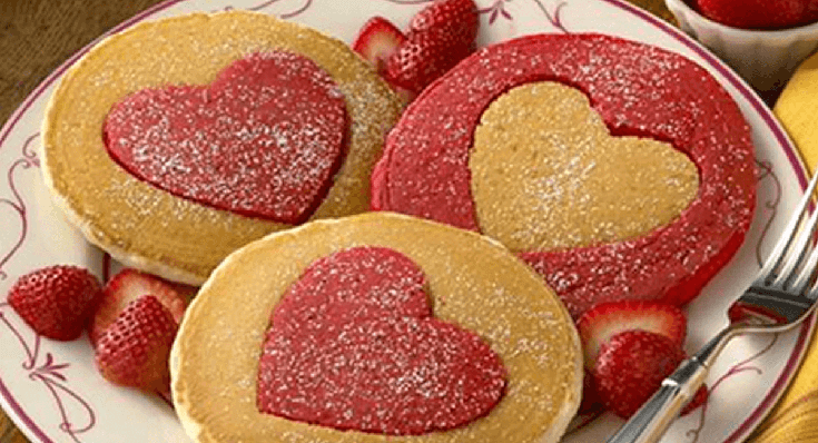 Heart Shaped Pancakes