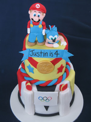 Mario and Sonic Birthday Cake