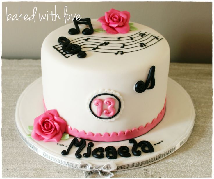 13 Music Birthday Cakes For Girls Photo - Music Theme Birthday Cake ...