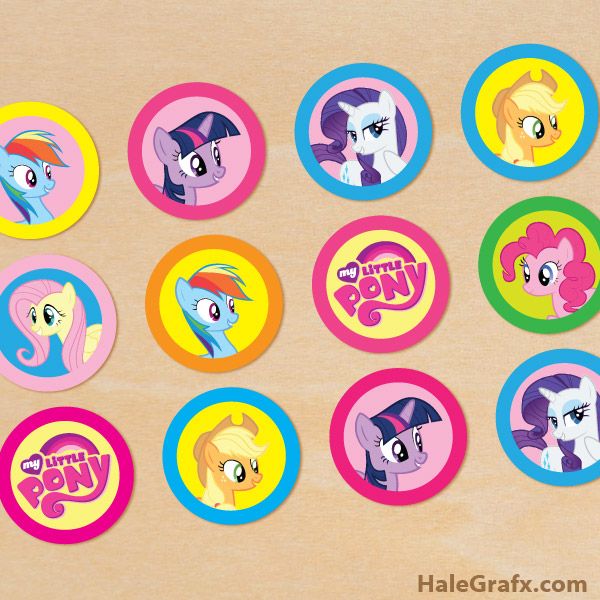 My Little Pony Cupcake Toppers Printable