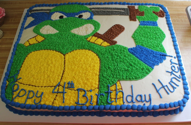 11 Photos of Teenage Ninja Turtles Sheet Cakes