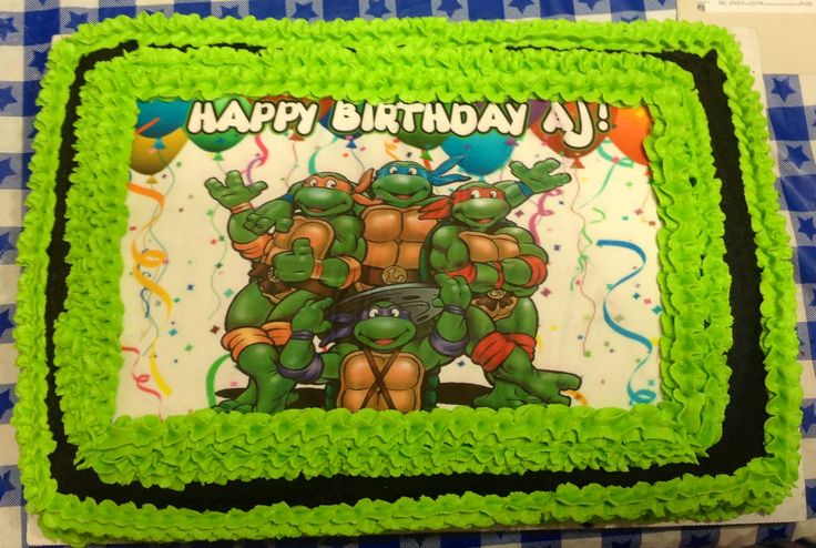 Ninja Turtle Sheet Cake