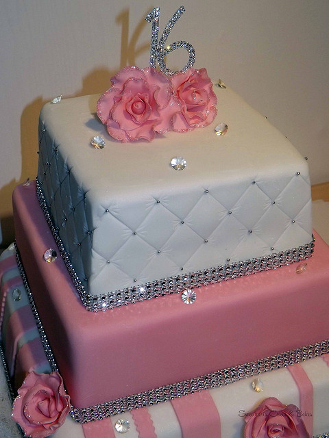 Simple Sweet 16 Birthday Cakes