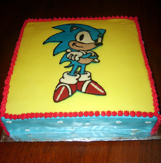 Sonic Hedgehog Birthday Cake