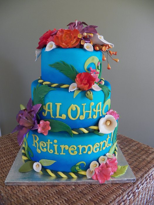 6 Photos of Hawaiian Luau Retirement Cakes
