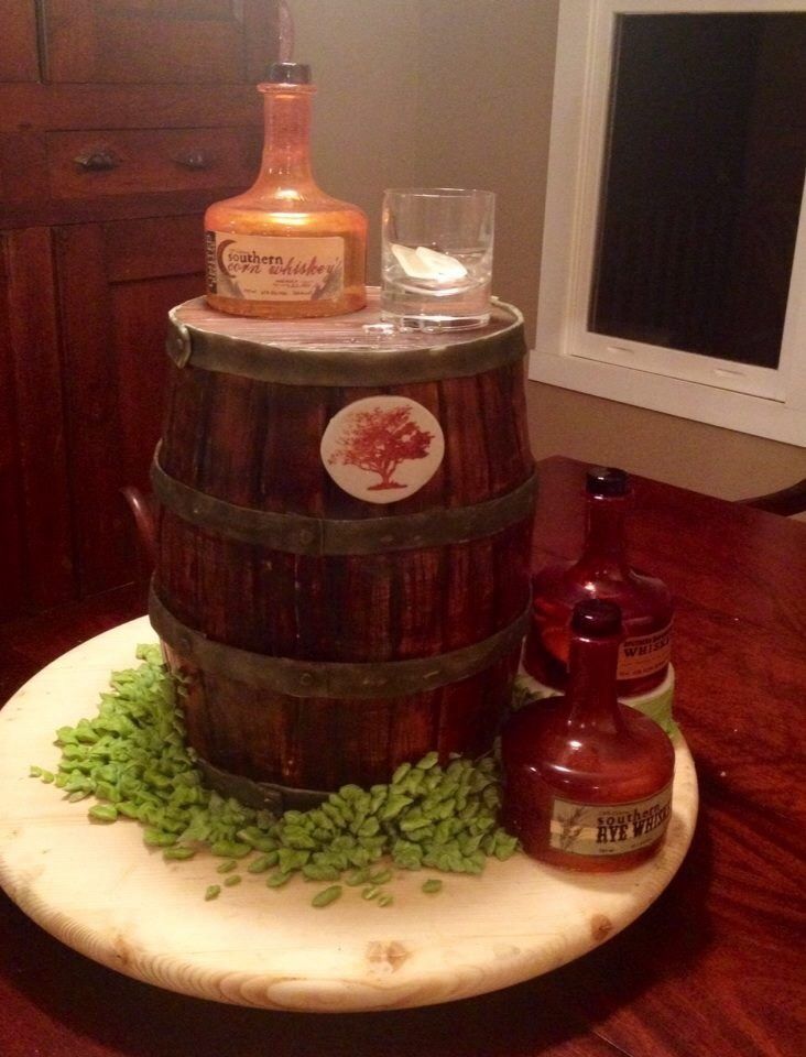 Whiskey Barrel Birthday Cake