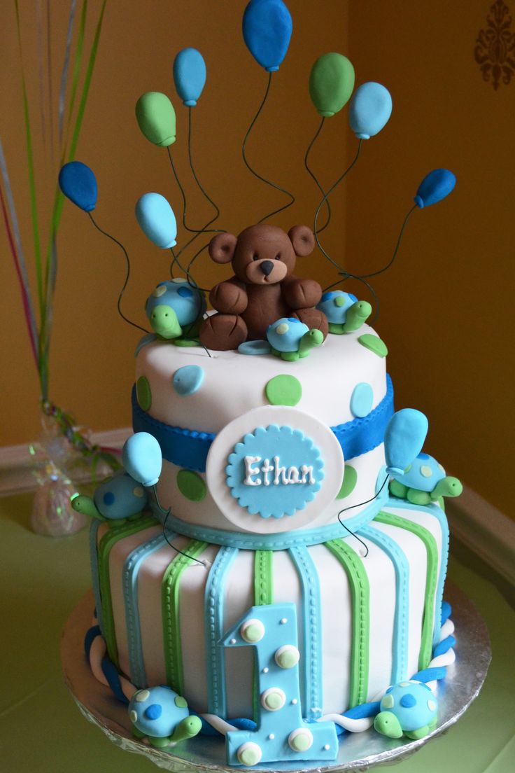 12-blue-and-green-birthday-cakes-for-boys-photo-baby-boy-1st-birthday