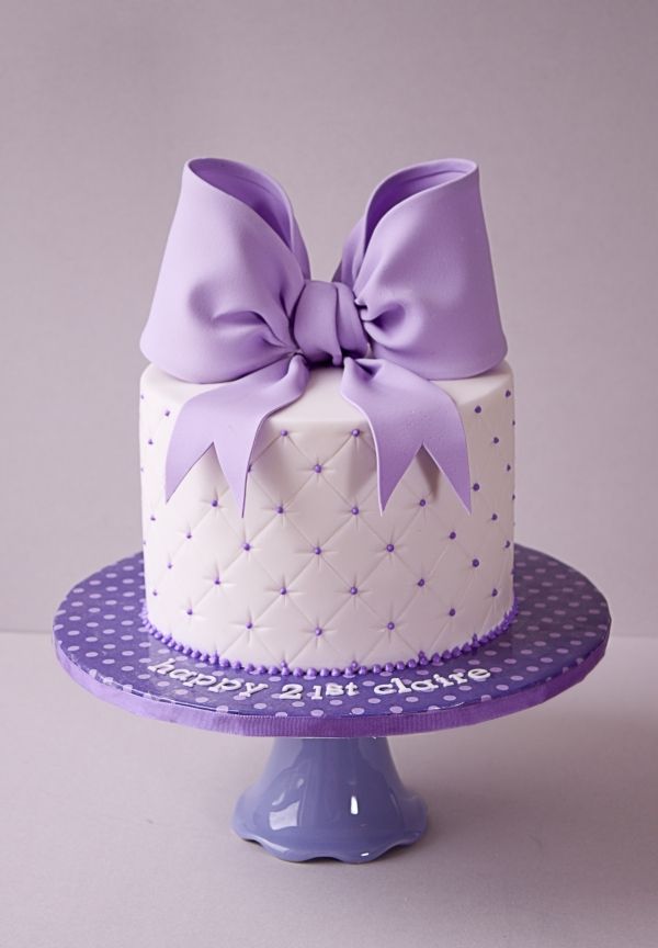 Beautiful Purple Birthday Cake