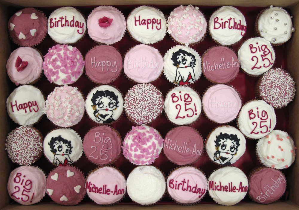 Betty Boop Happy Birthday Cupcakes