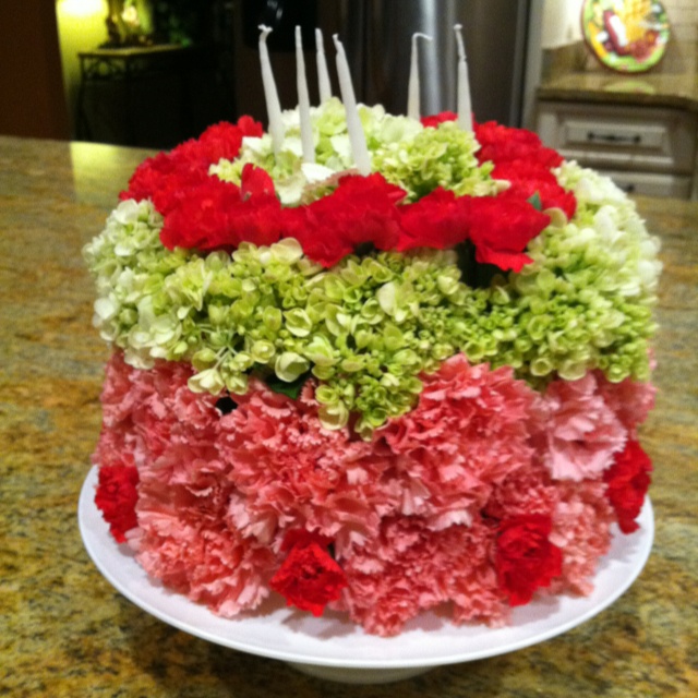 Birthday Cake Floral Arrangement