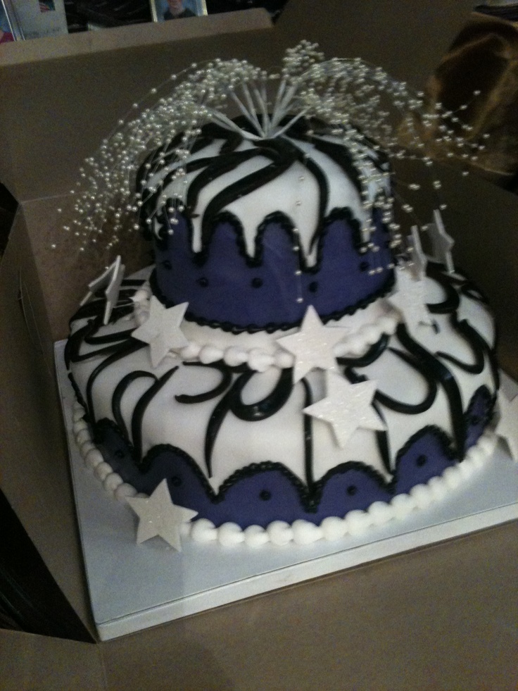 Black & Purple Birthday Cake