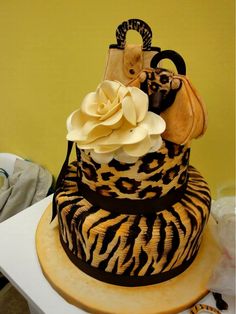 Cheetah Print Purse Cake