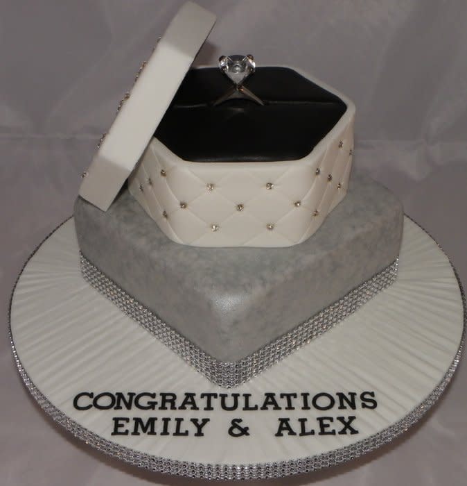 Diamond Engagement Ring Cake