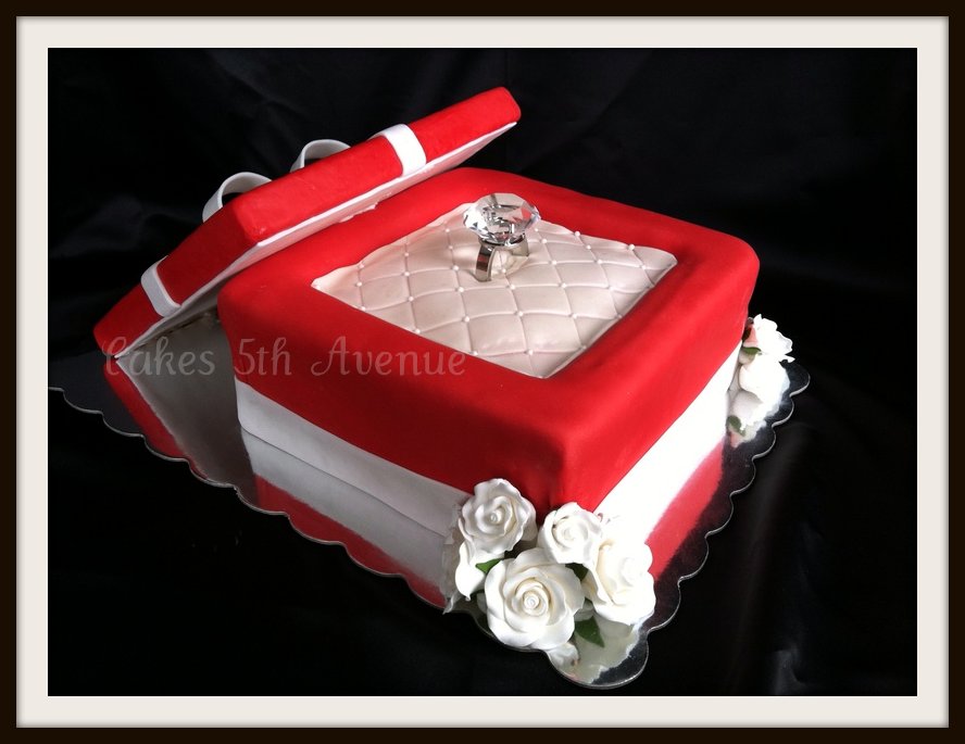 Engagement Ring Box Cake