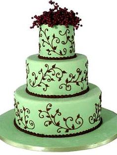 Green Wedding Cake