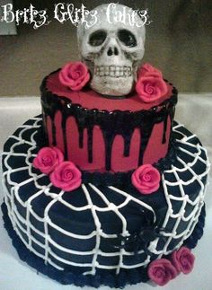 Halloween Sweet 16 Birthday Cake Ideas