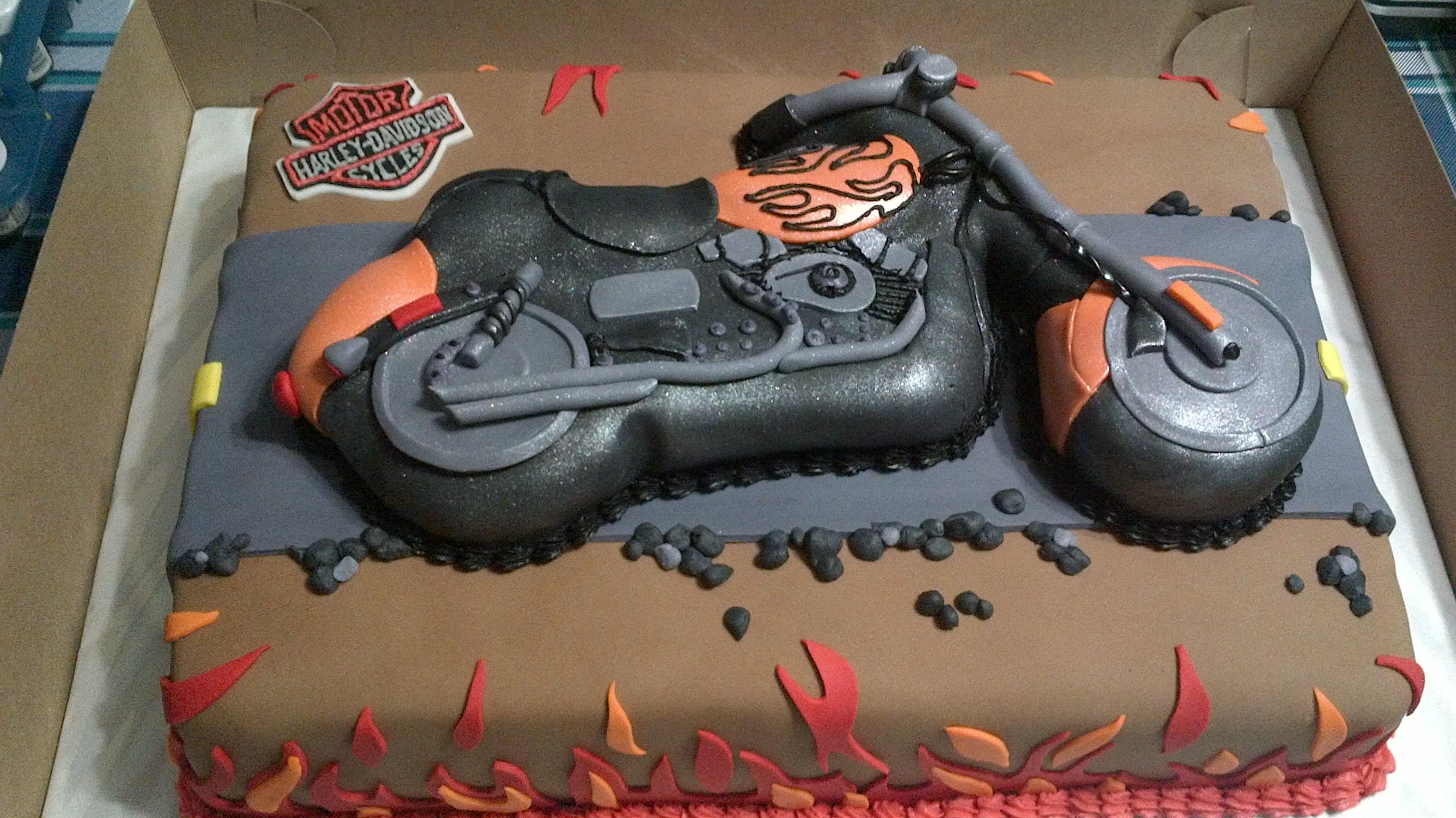 Harley-Davidson Motorcycle Birthday Cake