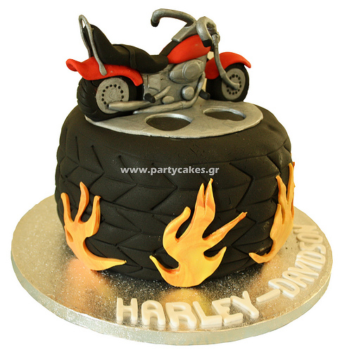 Harley-Davidson Motorcycle Birthday Cake