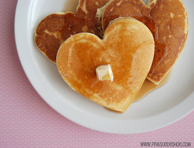 Heart Shaped Pancakes