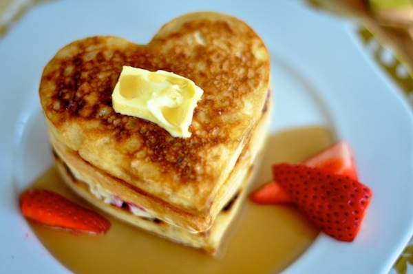 Heart Shaped Pancakes