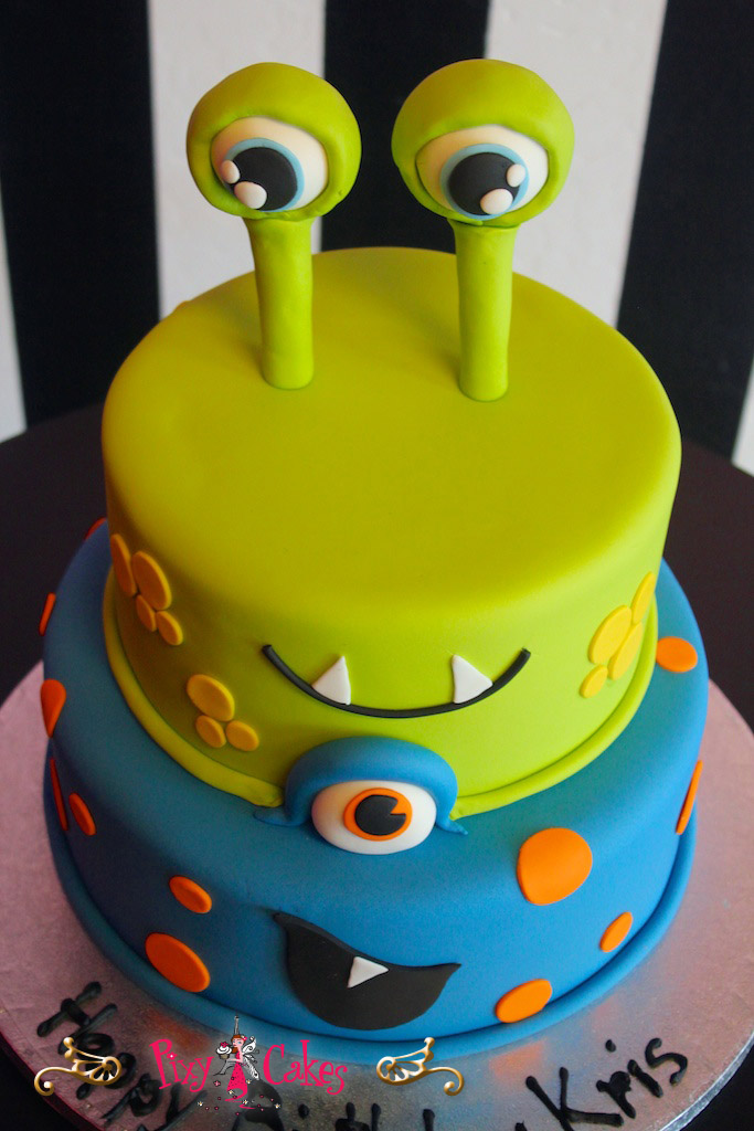 Monster Inc. 2 Tier Birthday Cake