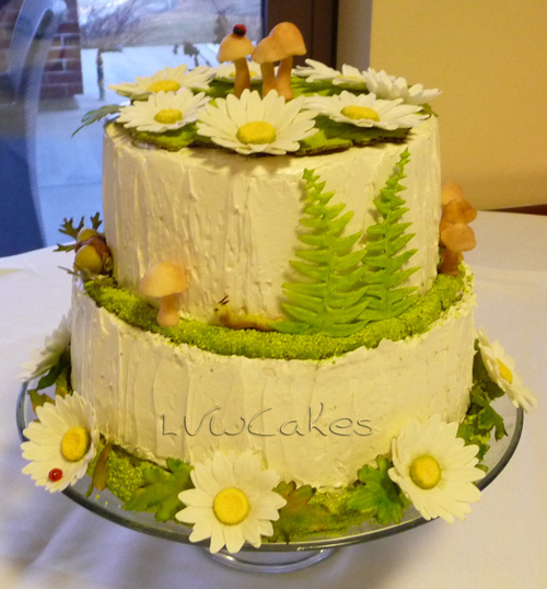 Nature-Themed Wedding Cake