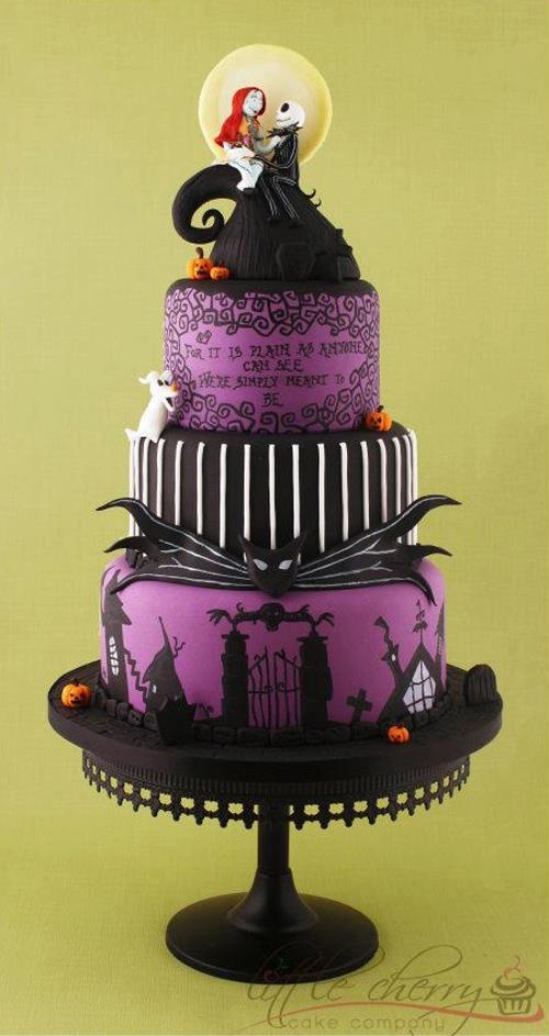 Nightmare Before Christmas Wedding Cake