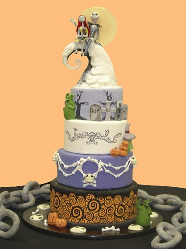 Nightmare Before Christmas Wedding Cake