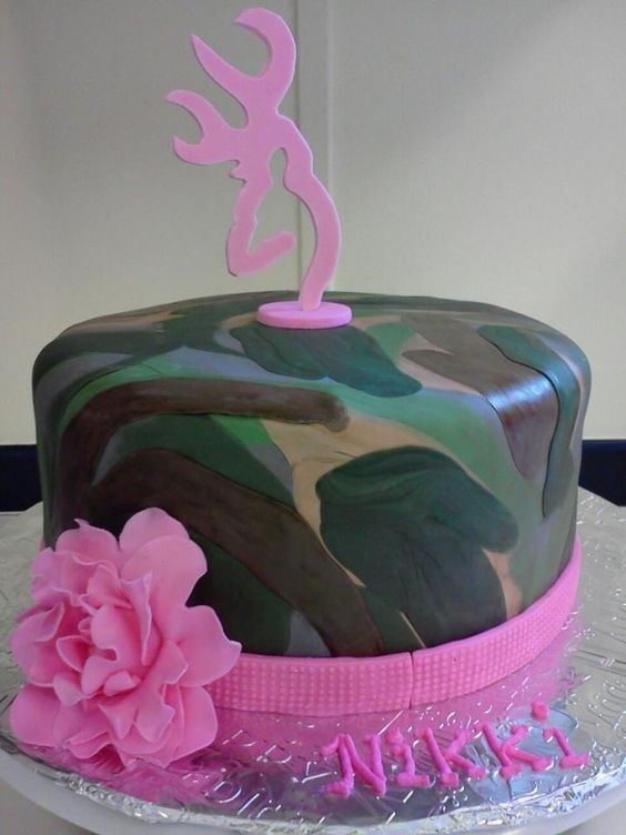 Purple Girly Camo Cakes