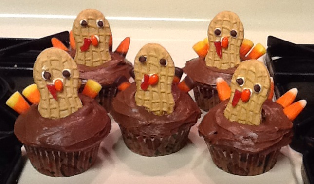 Thanksgiving Turkey Cupcakes Nutter Butter