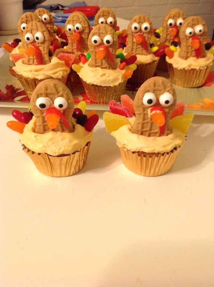 Turkey Cupcakes Nutter Butter