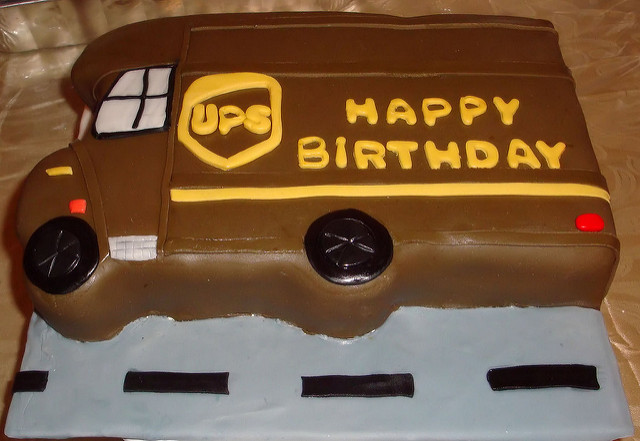 UPS Truck Birthday Cake