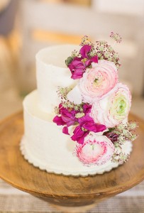 Wedding Cake with Flowers