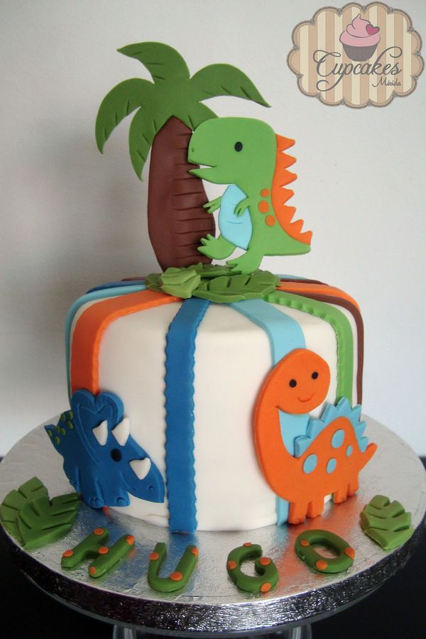 12 Fondant Dinosaur Baby Shower Cakes Photo Baby Dinosaurs Fondant