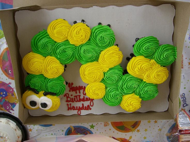 Caterpillar Cupcake Cake