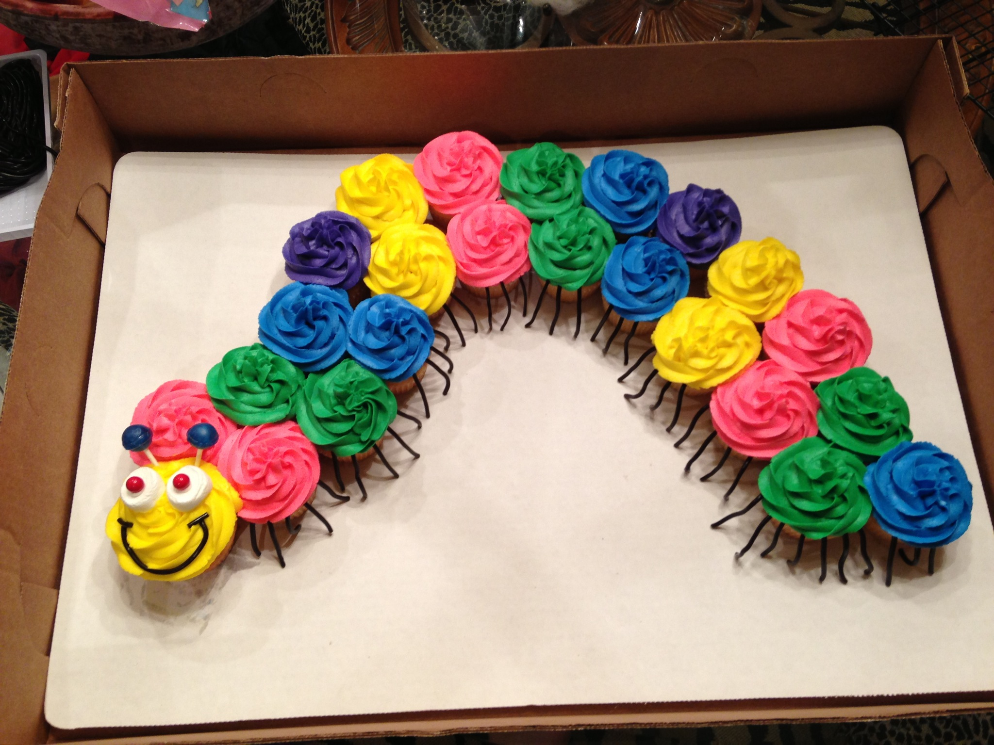 Caterpillar Cupcake Cake