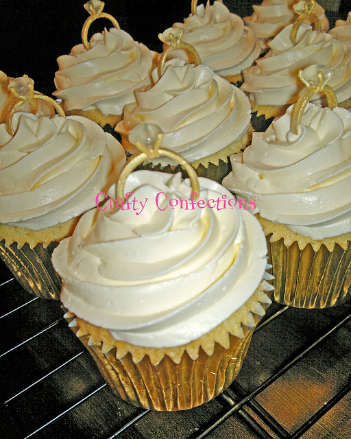 Diamond Engagement Ring Cupcakes