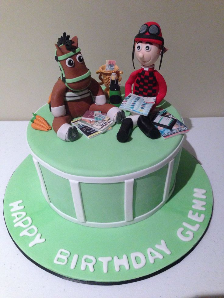 Horse Racing Birthday Cake