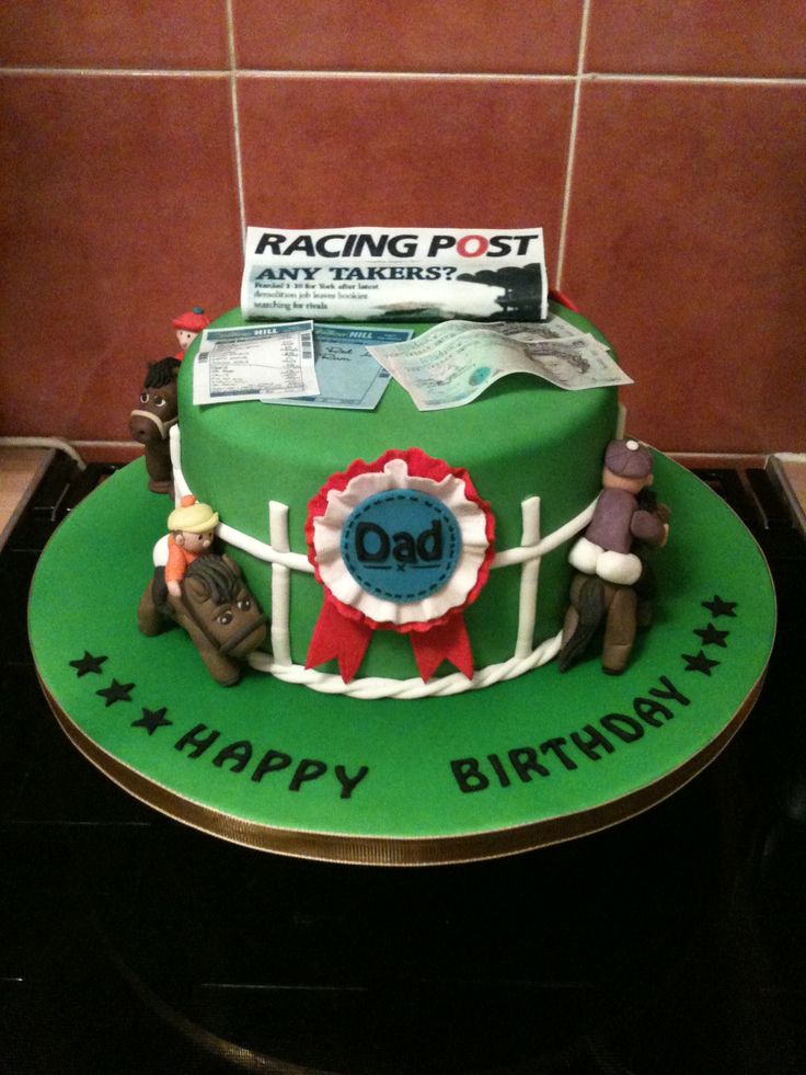 Horse Racing Birthday Cake