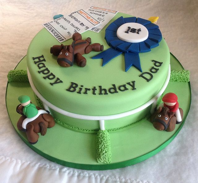 Horse Racing Birthday Cake