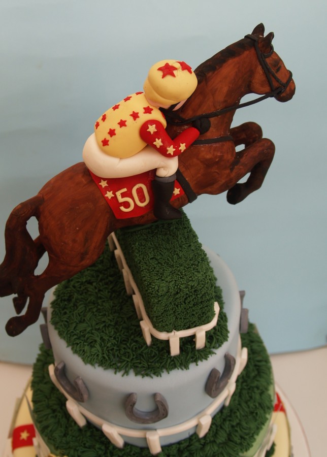 Horse Racing Birthday Cake