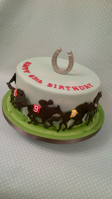 Horse Racing Themed Cake