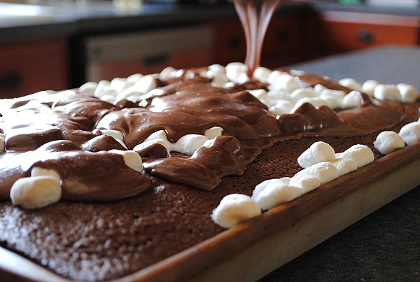 Rocky Road Texas Sheet Cake